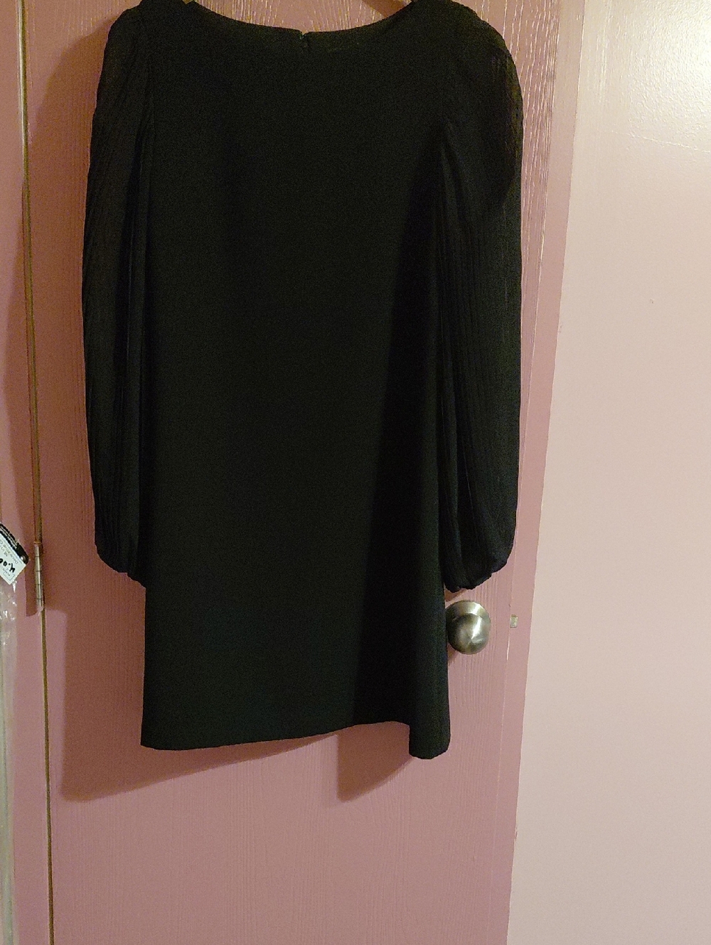 EUC White House Black Market Black Long-Sleeve A-Line Dress